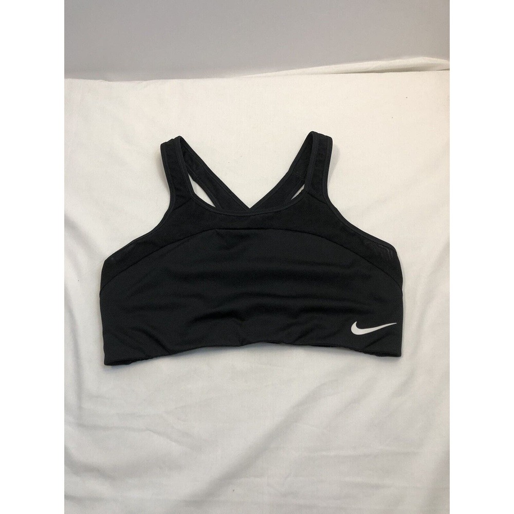 Nike Womens Dry Fit Sports Bra yoga work out Size L Black